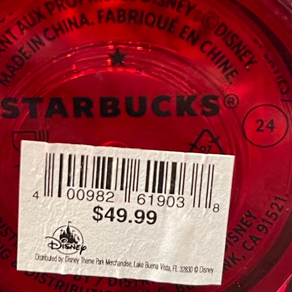 Disney Red Tumbler with Straw - Picture 5 of 6